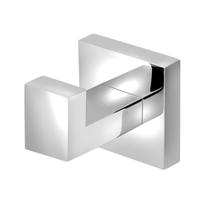 Porta Toalha Cabide P/Banheiro Quadrado Luxo Metal Cromado