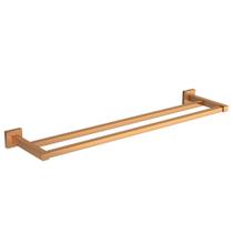 Porta Toalha com Barra Dupla Quadratta Red Gold Deca Porta Toalha com Barra Dupla Quadratta Red Gold Deca