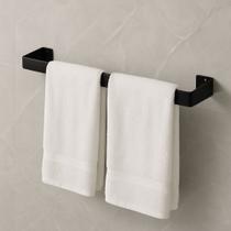 Porta Toalha de Banho Aço Inox - Toalheiro - Preto
