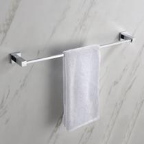 Porta toalha de banho Barra Molon - Quadrado Cromado Inox 60 cm