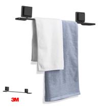 Porta toalha de banho fixação adesivo sem furo arthi preto Porta toalha de banho fixação adesivo sem furo arthi preto