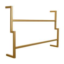 Porta Toalha de Banho Industrial Metálico Dourado 60cm