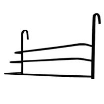 Porta Toalha de Box Triplo Preto Fosco