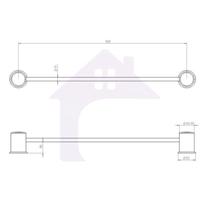 Porta Toalha De Parede Reto Modelo Luxo Cod-04