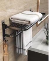 Porta Toalha de Parede Suporte Toalheiro Banho Rosto Banheiro Duplo