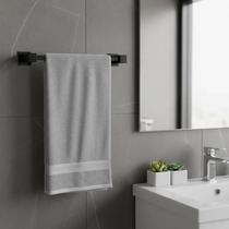 Porta Toalha De Rosto 30cm Inox Preto Fosco Porta Toalha De Rosto 30cm Inox Preto Fosco