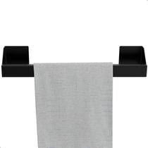 Porta Toalha De Rosto Com Adesivo Preto DF Porta Toalha De Rosto Com Adesivo Preto DF