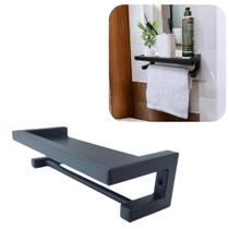 Porta Toalha De Rosto Com Prateleira 30 Cm Porta Toalha De Rosto Com Prateleira 30 Cm