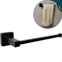 Porta Toalha De Rosto Preto Fosco Suporte De Parede Para Toalha De Mão Toalheiro Reto Quadrado Metal Inox Lavabo Banheiro Black Luxo Porta Toalha De Rosto Preto Fosco Suporte De Parede Para Toalha De Mão Toalheiro Reto Quadrado Metal Inox Lavabo Banheiro Black Luxo