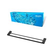 Porta Toalha Docol DocolFlat Com Bastão Duplo Onix 676mm Tipo Instalação Em Parede Porta Toalha Docol DocolFlat Com Bastão Duplo Onix 676mm Tipo Instalação Em Parede