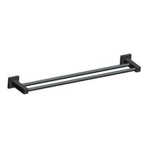 Porta Toalha Duplo Banho 60cm Preto Fosco Westing