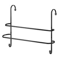 Porta Toalha Duplo com 02 Ganchos Toalheiro Preto Suporte para Box Sem Furo - Kit com 2 unidades Porta Toalha Duplo com 02 Ganchos Toalheiro Preto Suporte para Box Sem Furo - Kit com 2 unidades