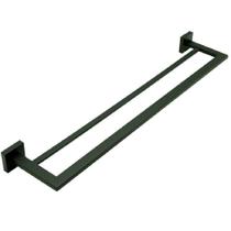 Porta Toalha Duplo Eterna Black 60cm Toalheiro Inox Preto IL17494 Porta Toalha Duplo Eterna Black 60cm Toalheiro Inox Preto IL17494