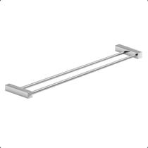 Porta Toalha Duplo Grego 70cm suporte Metal 811PK Prátika