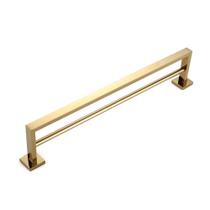 Porta Toalha Duplo Luxo Inox 60cm Dourado