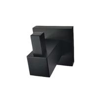 Porta Toalha Gancho Cabide Banheiro Quadrado Preto Metal