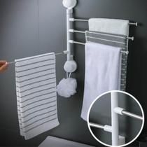 Porta Toalha Giratório 4 Hastes Banheiro