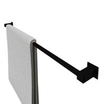 Porta Toalha Inox 50Cm Aço Inox 304 Polido Ou Preto Fosco