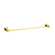 Porta Toalha Linear 60cm. Quadrado Dourado Dupla Fixação Brilhante Porta Toalha Linear 60cm. Quadrado Dourado Dupla Fixação Brilhante