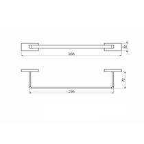 Porta Toalha Perflex Dom Preto Fosco