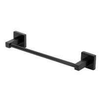 Porta Toalha Perflex Rosto Barra Quadra Preto Fosco 12123024