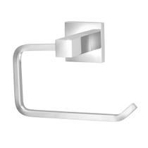 Porta Toalha/Porta Papel Higiênico Metal Quadrado Cromado