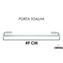 Porta Toalha Quadrado Banho Para Banheiro Grande Cromado