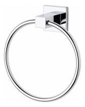 Porta Toalha Quadrado Para Banheiro Com Dupla Fixação Basic Porta Toalha Quadrado Para Banheiro Com Dupla Fixação Basic