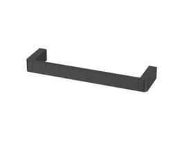 Porta Toalha Rosto Barra 30cm Metal Black Matte Preto Fosco - Linha Prime - JIWI V-811212-H