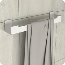 Porta Toalha Rosto Com Adesivo Suporte Banheiro Branco ELG