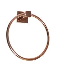 Porta Toalha Rosto Mão Rose Gold Argola Banheiro Metal Luxo