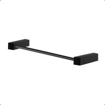Porta Toalha Rosto Suporte Quadrado 30cm Modelo Troia Preto Fosco