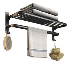 Porta Toalha Suporte Duplo Toalheiro Banheiro Lavabo 60 cm