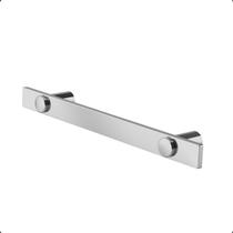 Porta Toalha Suporte Toalheiro Barra 35cm Modelo Patmos Aço Inox Prata Polido Alto Brilho