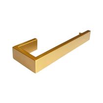 Porta Toalha Toalheiro de Rosto Quadrado Inox Dourado Fosco Porta Toalha Toalheiro de Rosto Quadrado Inox Dourado Fosco