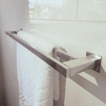 Porta Toalha Toalheiro Duplo 70cm Inox 304 Banheiro Lavabo Linha Ipanema Porta Toalha Toalheiro Duplo 70cm Inox 304 Banheiro Lavabo Linha Ipanema