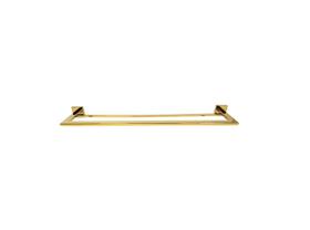 Porta toalha toalheiro duplo dourado italy line eterna 60 cm banheiro inox gold