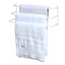 Porta Toalha Triplo Porta Ou Parede Branco 48cm SF