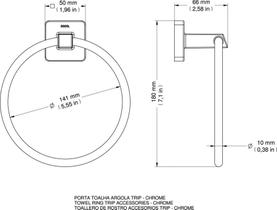 Porta Toalhas Argola Trip