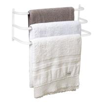 Porta Toalhas De Banho Triplo Para Parede Branco 48cm UN Porta Toalhas De Banho Triplo Para Parede Branco 48cm UN