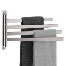 Porta-toalhas de mão KOKOSIRI Swivel 4 Rails em aço inoxidável
