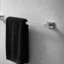 Porta Toalhas de Parede Inox Cromado 63 cm Design Moderno e Fixação Segura Linha Prime WESTING by BSMIX