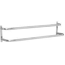 Porta Toalhas Duplo Alto Brilho Para Porta Ou Parede 48cm FS Porta Toalhas Duplo Alto Brilho Para Porta Ou Parede 48cm FS