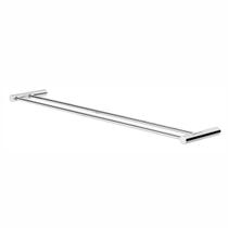 Porta Toalhas Duplo Para Banheiro Orion 60cm Prata Polido 1031060OR