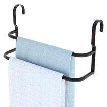 Porta Toalhas Duplo Suporte Toalheiro Para Box Preto Fosco