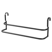 Porta Toalhas Duplo Suporte Toalheiro Para Box Preto Fosco