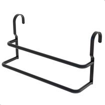 Porta Toalhas Duplo Toalheiro Para Box Preto Fosco FS Porta Toalhas Duplo Toalheiro Para Box Preto Fosco FS