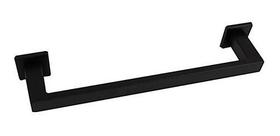 Porta Toalhas Toalheiro 60cm Quadrada Inox Preto - Gardênia