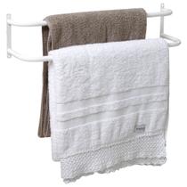 Porta Toalhas Toalheiro Duplo P/ Porta ou Parede Branco 60cm Porta Toalhas Toalheiro Duplo P/ Porta ou Parede Branco 60cm