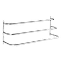 Porta Toalhas Triplo Alto Brilho Porta Ou Parede 48cm FS Porta Toalhas Triplo Alto Brilho Porta Ou Parede 48cm FS